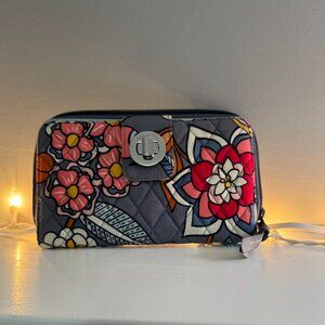 Vera Bradley RFID Turnlock zip-around clutch wallet